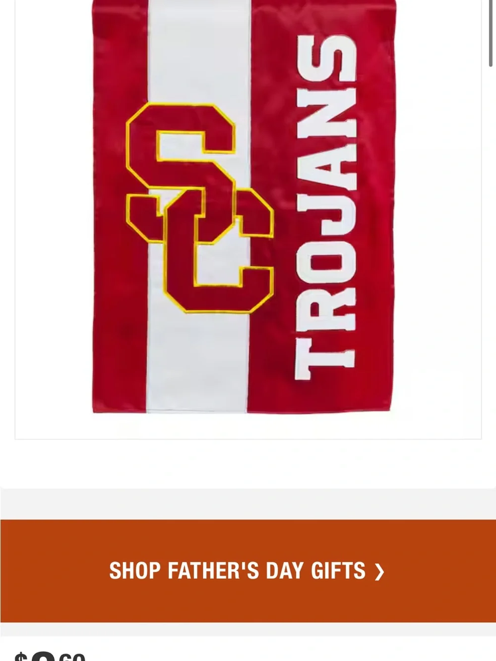 USC Trojans Banner Flag - Cardinal & Gold